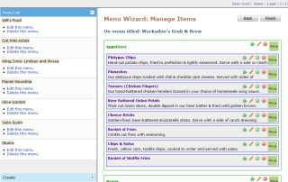 Restaurant Menu Editor